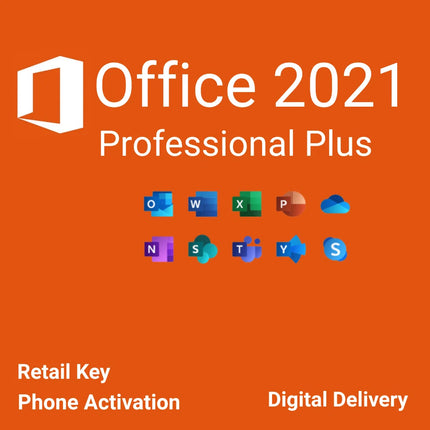 Office 2021 Professional Plus Retail Phone Activation Key for 1 PC