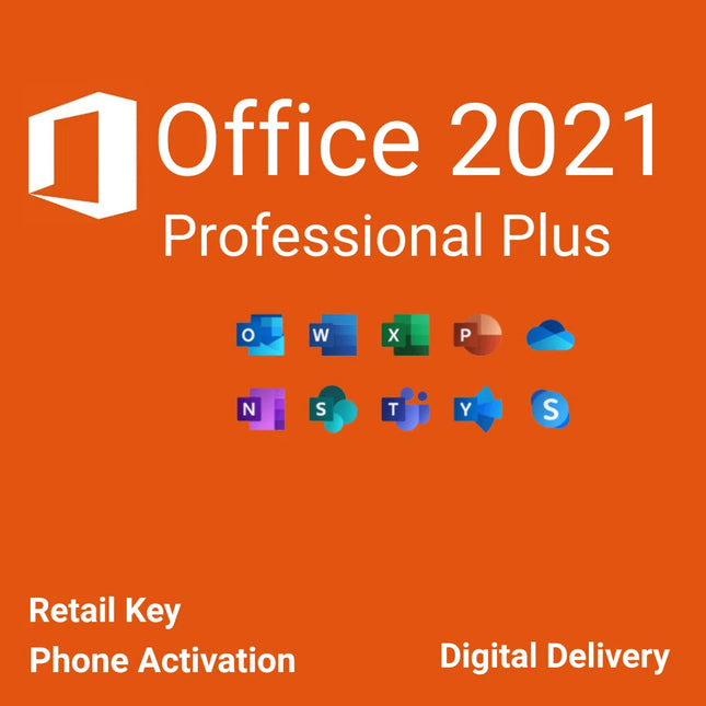 Office 2021 Professional Plus Retail Phone Activation Key for 1 PC