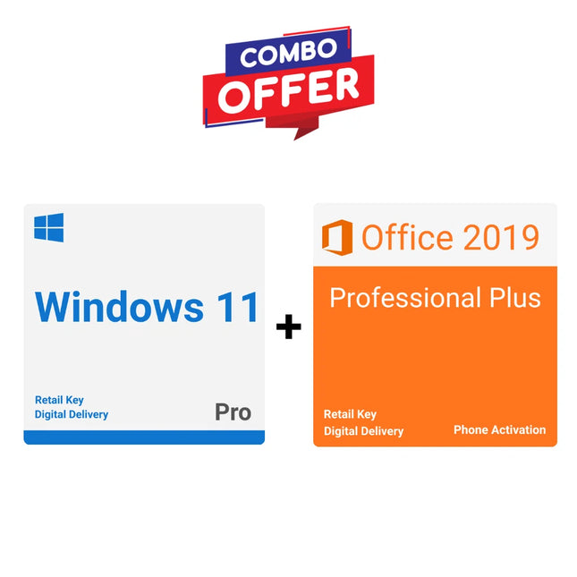 Windows 11 Pro Online Activation + Office 2019 Professional Plus Retail License Phone Activation