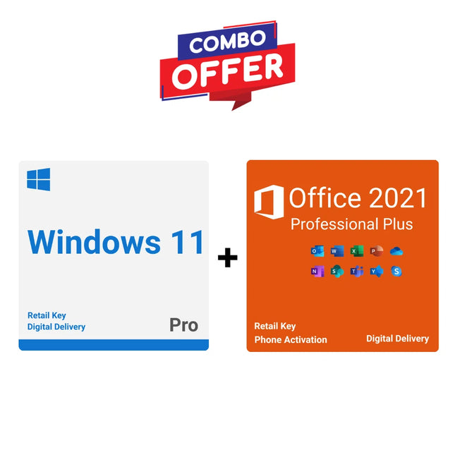 Windows 11 Pro Online Activation + Office 2021 Professional Plus Retail License Phone Activation