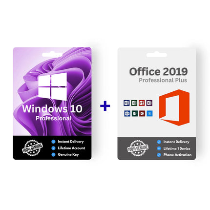 Genuine Windows 10 Pro Office 2019 License