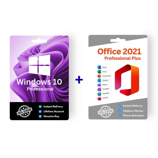 Genuine Windows 10 Pro Office 2021 License